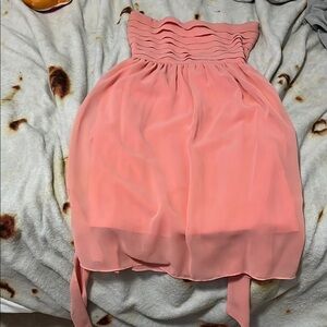 Strapless Coral Dress